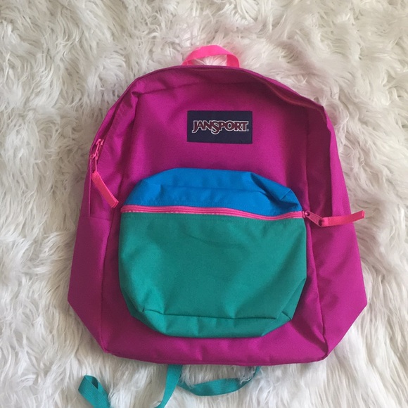 jansport color block backpack